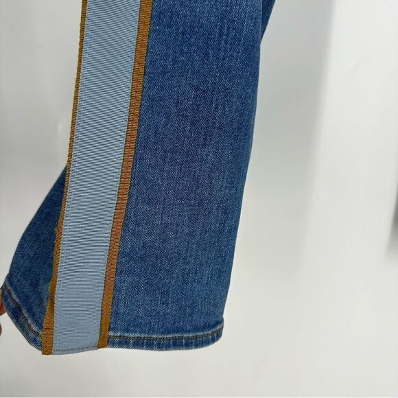 VERONICA BEARD Carolyn Tuxedo Stripe Baby Boot Crop Jeans Sz 28/6 - Picture 3 of 11